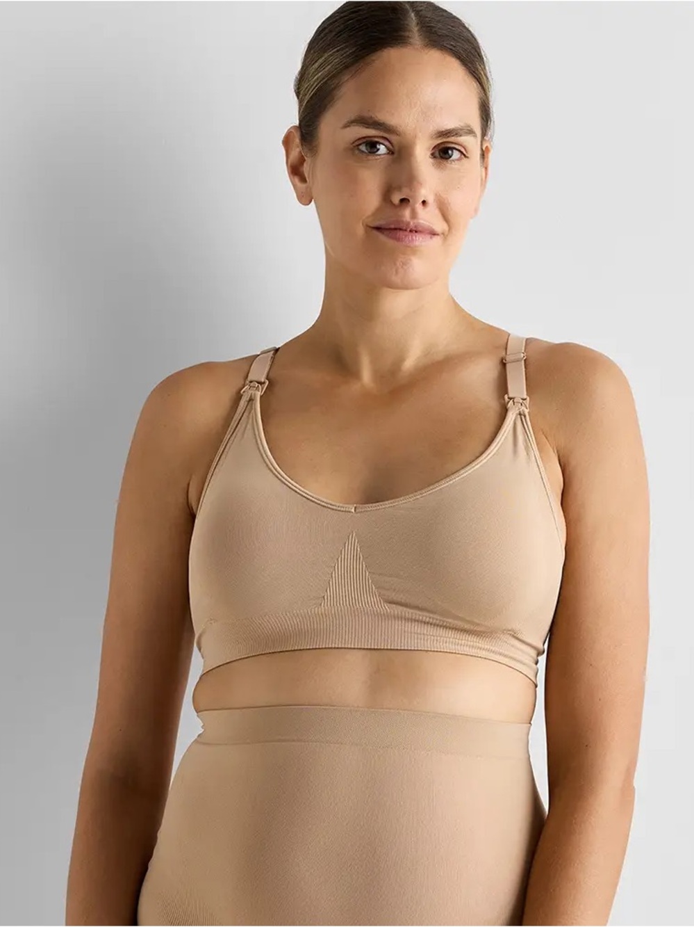 QUINCE Seamless Nursing Bra Women’s Small Sand 7516